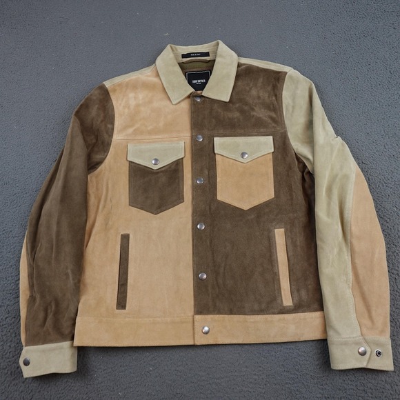 Todd Snyder Other - Todd Snyder Dylan Jacket Mens Medium Brown Suede Western Colorblock Italy